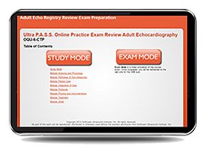 ULTRA P.A.S.S Adult Echocardiography Interactive Registry Review Online Mock Exam