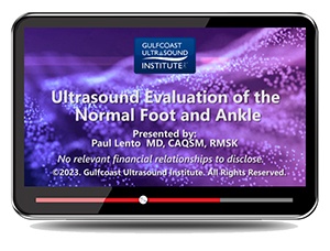 Ultrasound Evaluation of the Normal Foot and Ankle
