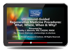Ultrasound-Guided Regenerative Medicine Procedures: What, Where, When & Why?